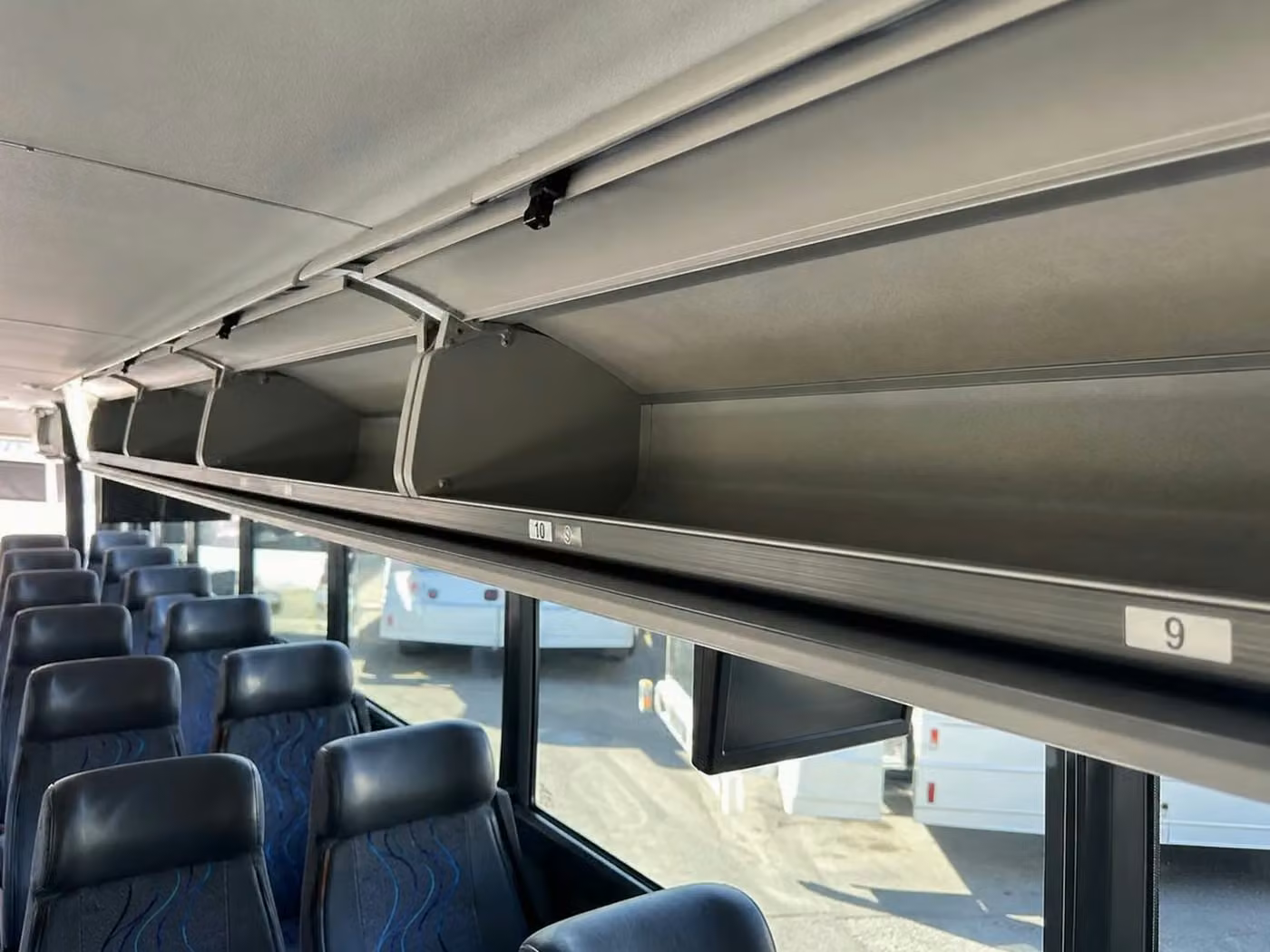 temple city 18 passenger minibus overhead storage