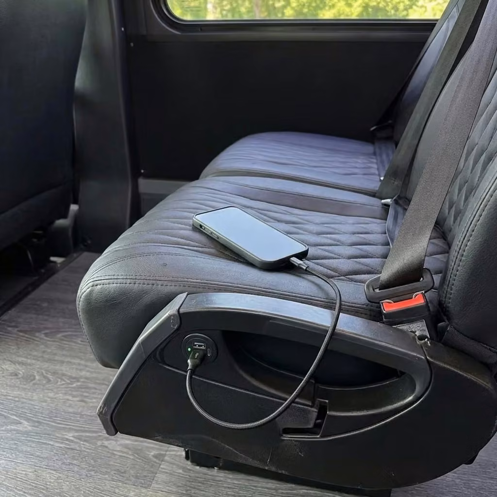 temple city 20 passenger minibus usb charging
