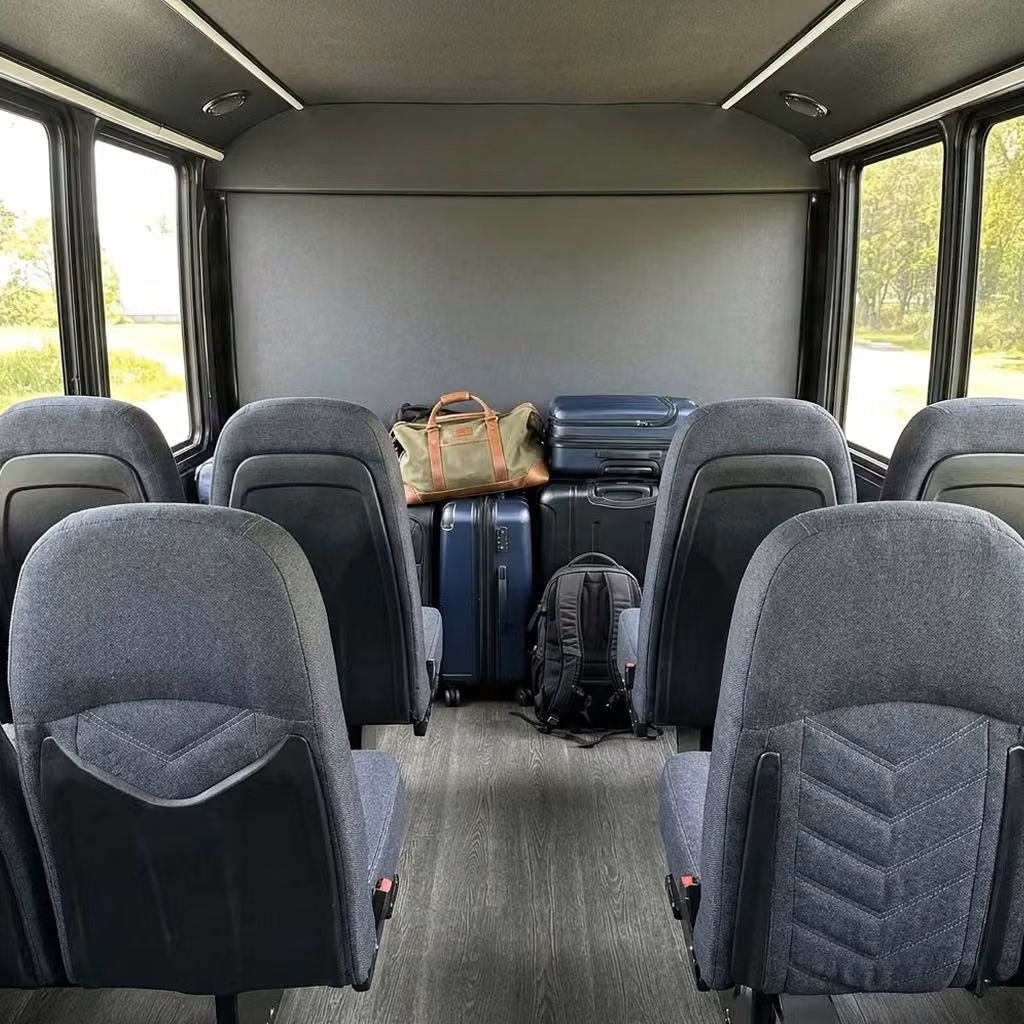 temple city 25 passenger minibus luggage area