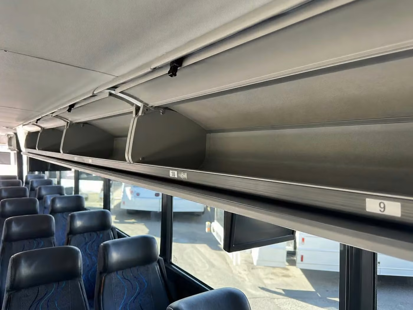 temple city 28 passenger minibus overhead storage