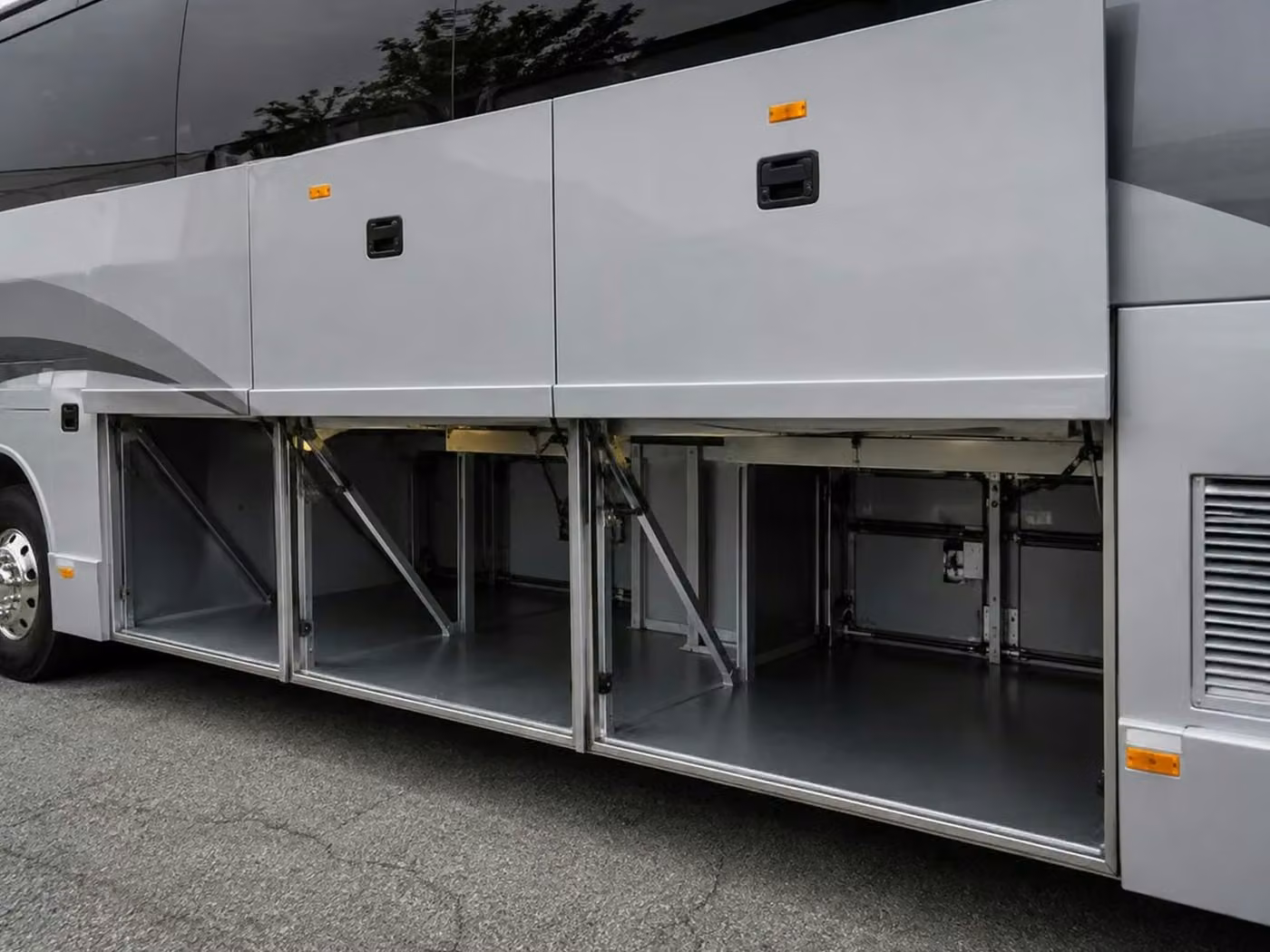 temple city 56 passenger charter bus luggage bays