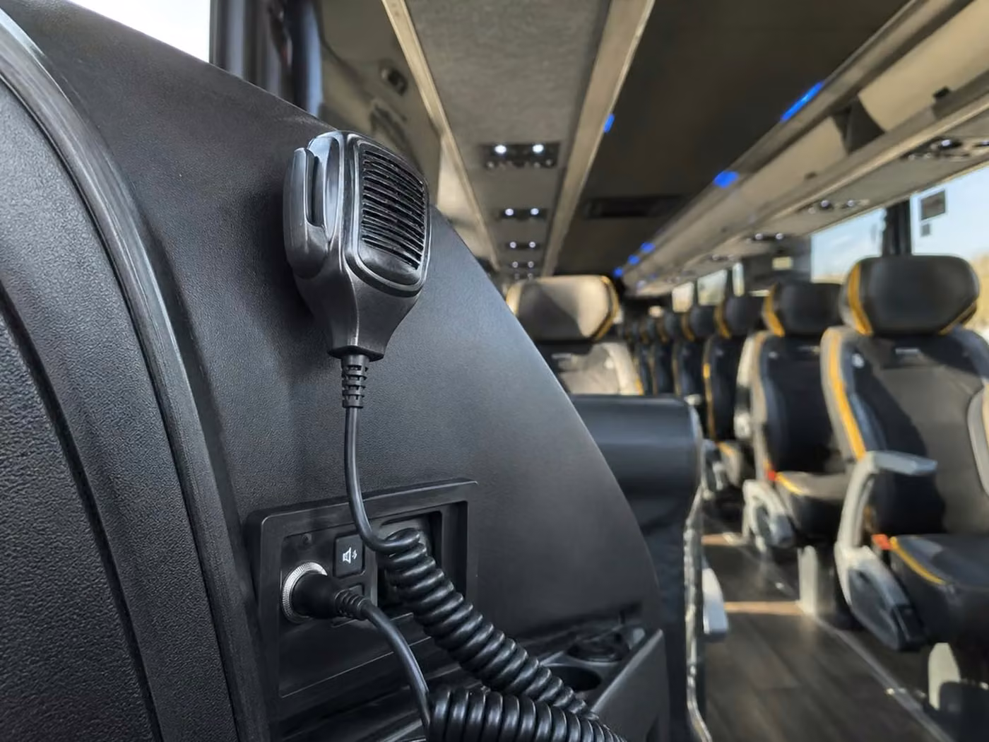 temple city 56 passenger charter bus pa system