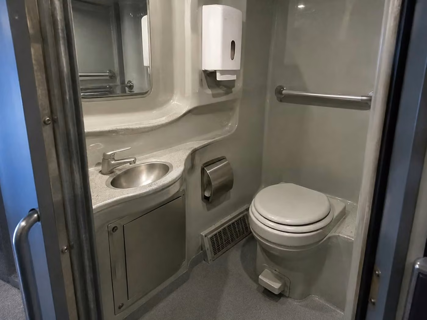 temple city charter bus onboard restroom