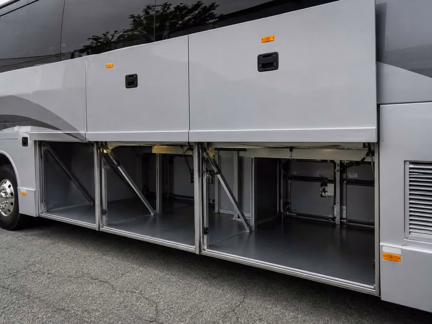 temple city charter bus under bus storage