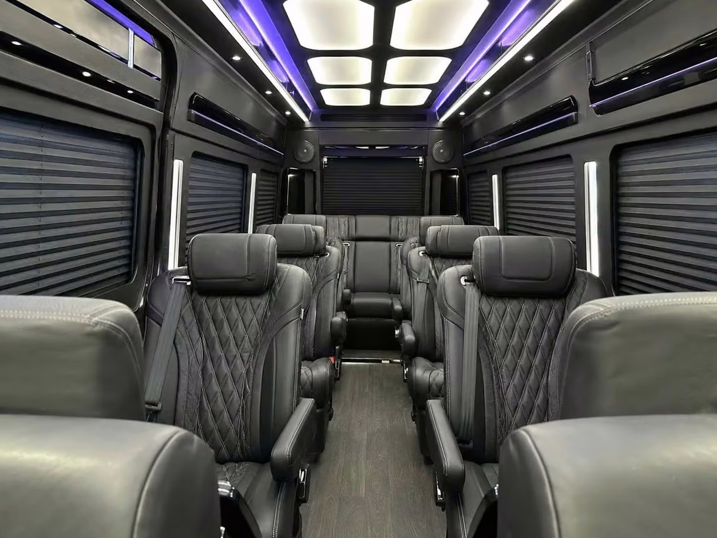 temple city sprinter van rental with driver reclining seats