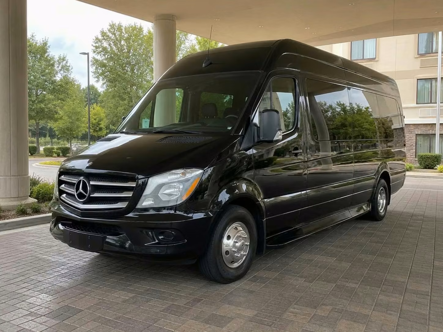 temple city sprinter van rental with driver tinted windows