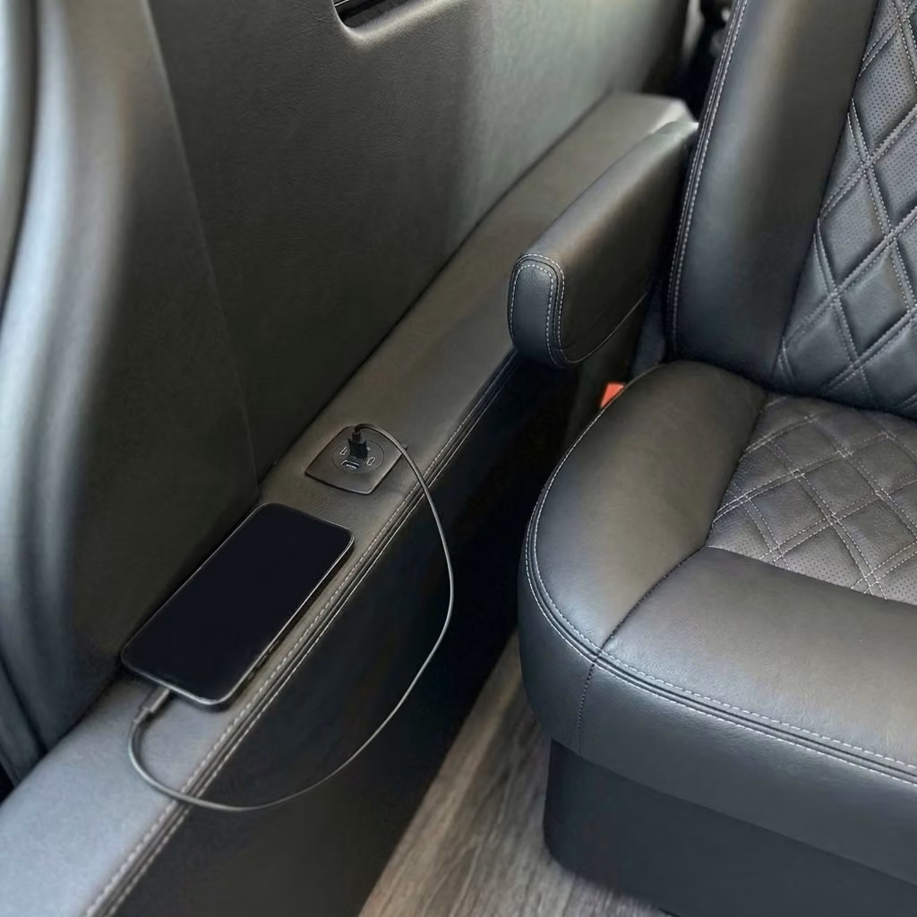 temple city sprinter van rental with driver usb charging